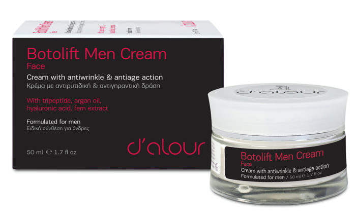 d’alour Botolift Men Cream Krema Susfixis kai Lampsis ga Prosopo kai Laimo - Botox Efe 50 ml